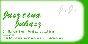 jusztina juhasz business card